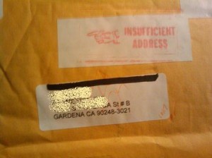 Insufficient Address